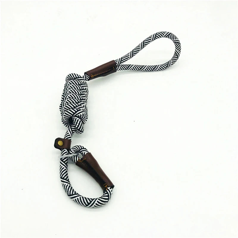 Durable Slip Rope Dog Leash Collar 2 in 1 Adjustable Loop Collar Comfortable Small Meidum Large Pet Harness Leash