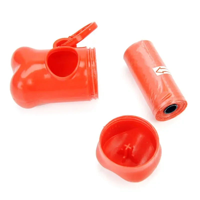 Pet Poop Bag Set Garbage Carrier Holder Pet Dog Bone Shape Trash Bag Dispenser Storage Box Clean up Waste Bag