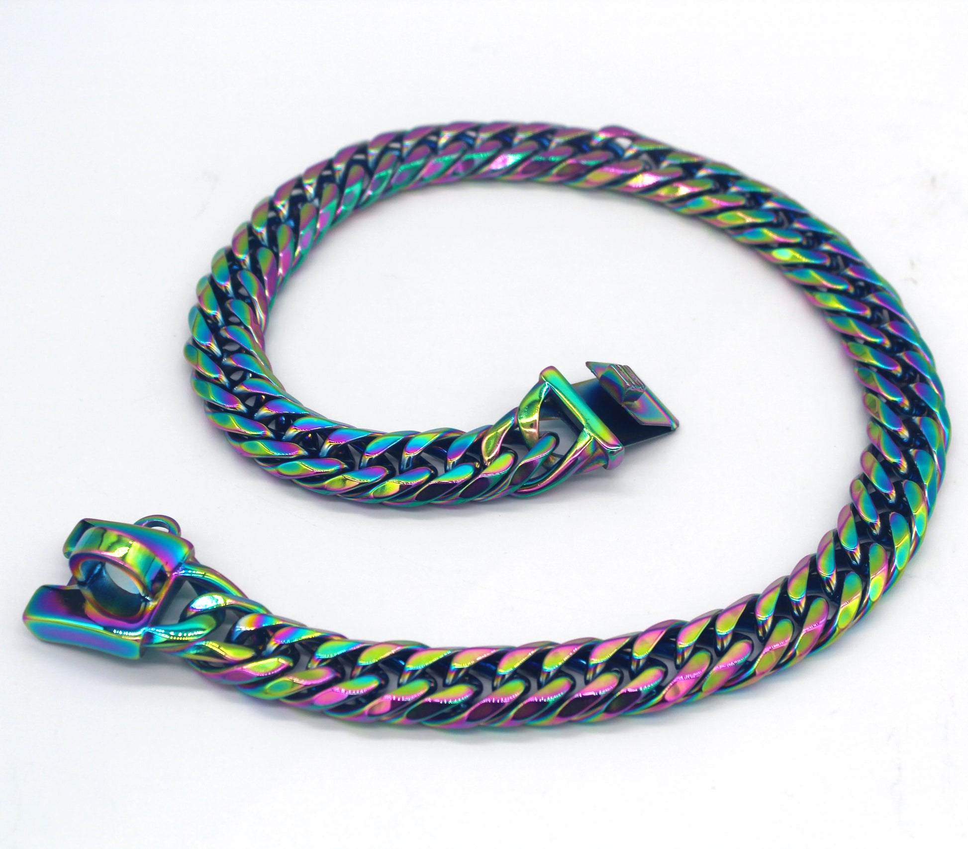 Pet Chain Dog Collar Leash 17Mm Gold Stainless Steel Necklace French Bulldog Pitbull Collar Strap Dropshipping Pet Suppliers