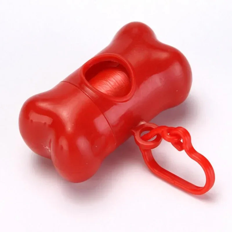 Pet Poop Bag Set Garbage Carrier Holder Pet Dog Bone Shape Trash Bag Dispenser Storage Box Clean up Waste Bag